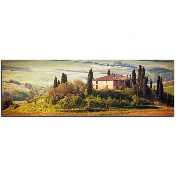 Obraz na plátně - Italská venkovská krajina - panoráma
